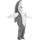 wylksylk Inflatable Shark Costume for Adult, Inflated Shark Costume for Halloween, Christmas, Cosplay Celebration