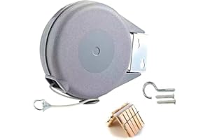 AGKXHDEC Retractable Clothesline Used to Outdoor，39 feet(12 Meters) PVC Line Retracting，Including 12 pcs ClothesPins，Wall Mounted Retractable Laundry Line for Drying Clothes