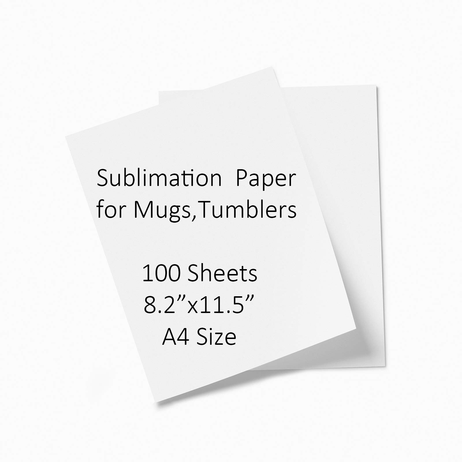 PYD Life Sublimation Heat Transfer Paper 8.2 x 11.5 Inch A4 Size,100 Sheets,for Sublimation Blanks Mugs Tumblers Water Bottles T-shirt Bags Use Sublimation Ink 125 g