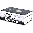 3 Pieces Fashion Decorative Book,Hardcover Modern Decorative Book Stack,Fashion Design Book Set,Display Books for Coffee Tabl