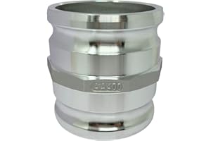 Gloxco Aluminum Type AA Cam and Groove Spool Adapter, 4" Male Camlock x 4" Male Camlock (CAM-40-AA-AL)