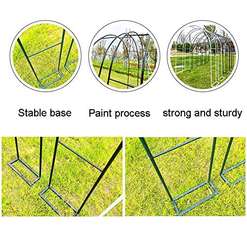 GEREP Selbstversammlung Eisen Rosenbogen Torbogen, für Kletterpflanzen Rosen Ranken, Outdoor Garten Rasen Backyard Terrasse, Hochzeit/C / 1.8×2.2M – Bild 5