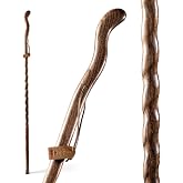 Brazos Handcrafted Wood Walking Stick, Twisted Oak, Ergonomic Style Handle, for Men &amp; Women, Made in The USA