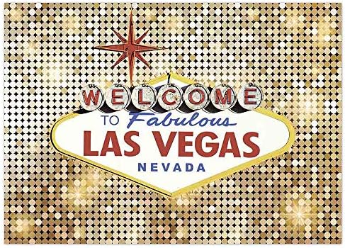 Funnytree ラスベガス背景幕 素晴らしいカジノポーカー 誕生日 高級プロム パーティー用品 記念品 バナー