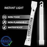 Cyalume SnapLight White Glow Sticks 6 Inch 8 Hour Industrial Grade Pack of 10 view 5
