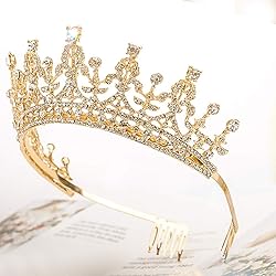 COCIDE Gold Tiara and Crown for Women Birthday