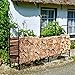 INNO STAGE 8 Foot Firewood Log Rack, Durable Log Storage Holder Fire Wood Pile Racks for Fireplace Patio Outdoor