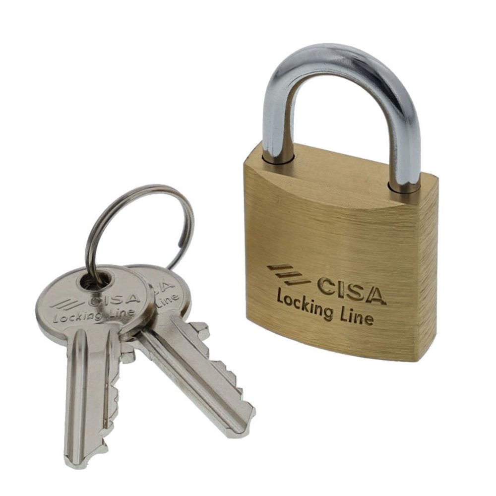 CISA Padlock Locking Line, Brass, Gold, 21010400