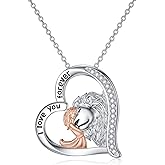 MEIDERBO Lion Wolf Cat Necklace S925 Sterling Silver Tree of Life Pendant Necklace Animal Jewelry Gifts for Women Mom Wife