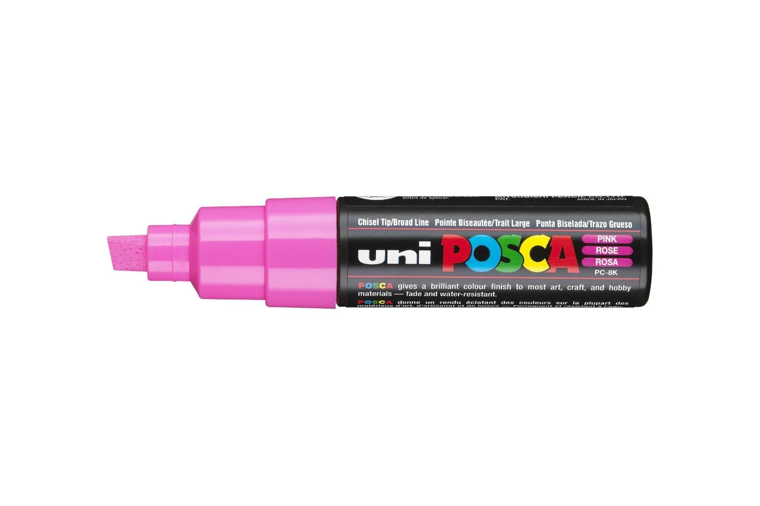 Uni-Ball Posca Broad Chisel Tip Marker - Pink โ image 1
