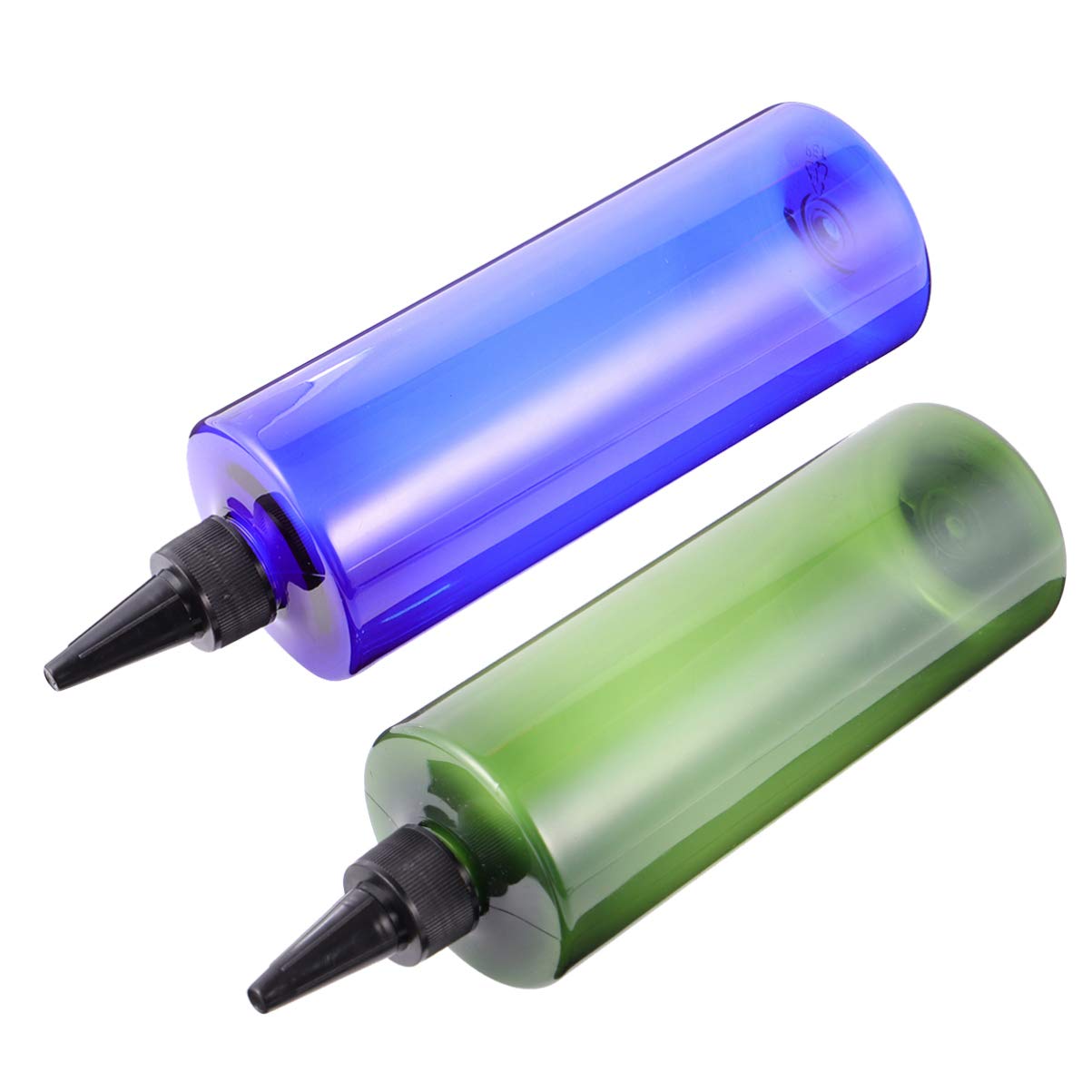 FRCOLOR Plastic Squeeze Dispensing Bottles,500ml Squirt Bottle Tops Refillable Twist Top Hair Color Applicator for Salon,Travel,DIY at Home,4pcs(Mixed Color)