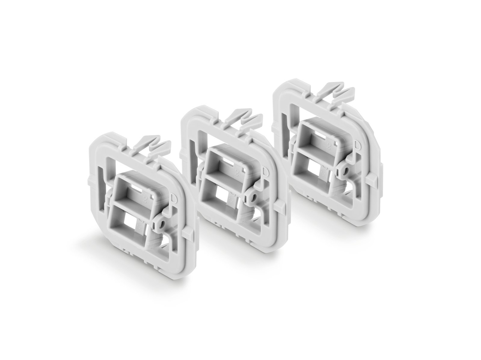 Bosch Smart Home 3-Pack Unterputz Adapter Set (for düwi/Popp (D) Switches), Use with Bosch Smart Home Light & Blind Control, White, Push Button, ON-OFF