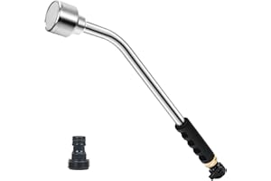 STYDDI 18-inch Soft Rain Watering Wand with Shut Off Valve, Lightweight and Durable Metal Gentle Watering Wand Perfect for Hanging Baskets, Planters, Garden, Shrubs and Seedbed