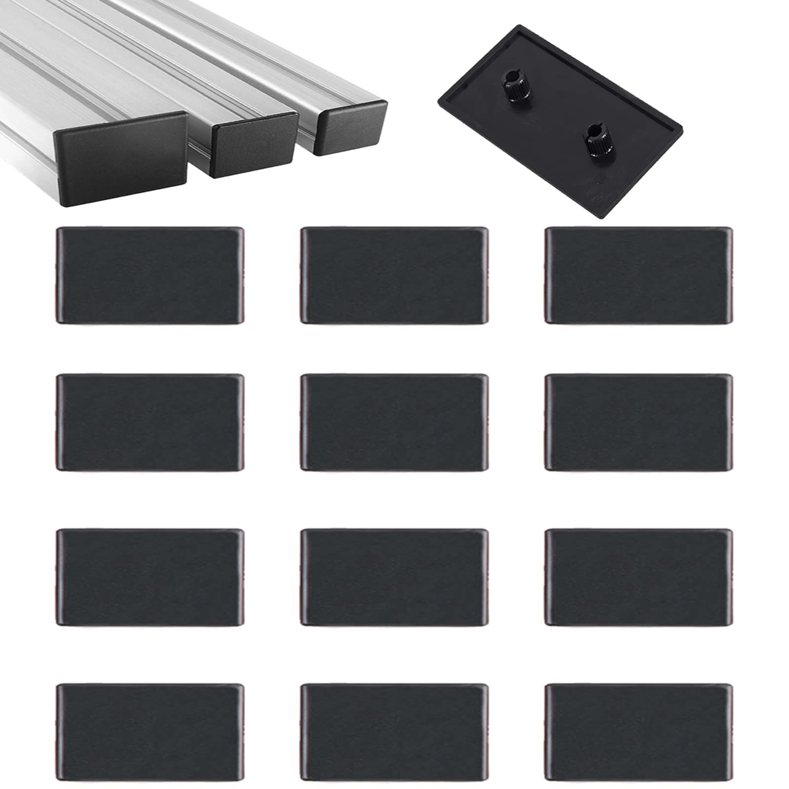 HJYZY 30x60mm Plastic ABS Accessories End Cap Black T-Slot Aluminum Profile Accessories 35 pcs