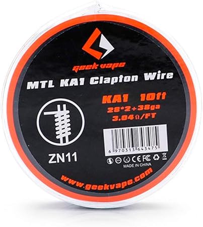 Amazon Geek Vape Mtl Clapton Wire 10ft 28 2 38ga カンタル クラプトン ワイヤー Kanthal A1 Geekvape 交換用コイル