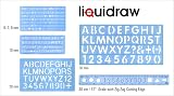 Liquidraw 5 Piece Lettering Stencil Set with 30 cm Ruler - 6 Font Sizes view 2