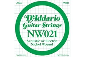 D'Addario NW021 Nickel Wound Electric Guitar Single String, .021