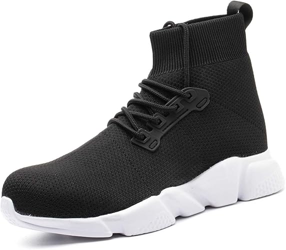 Amazon マンディー 安全靴 ハイカット あんぜん靴 作業靴 鋼先芯 スニーカー おしゃれ 通気性 ニット風 ソックス ブーツ 軽量 耐滑 厚底 登山靴 安全靴 作業靴