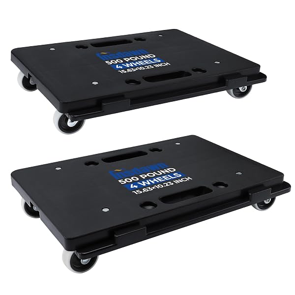 FURNITURE DOLLY, 2 PACK MOVING DOLLY CONNECTABLE, 15.63...