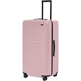 Away Trunk Checked Luggage, 31-inch Lightweight Hardside Spinner Suitcase | Lightweight &amp; Durable Suitcase, Premium 360&deg; Spinner Wheels, Interior Compression System, TSA-Approved Lock, Blush Pink