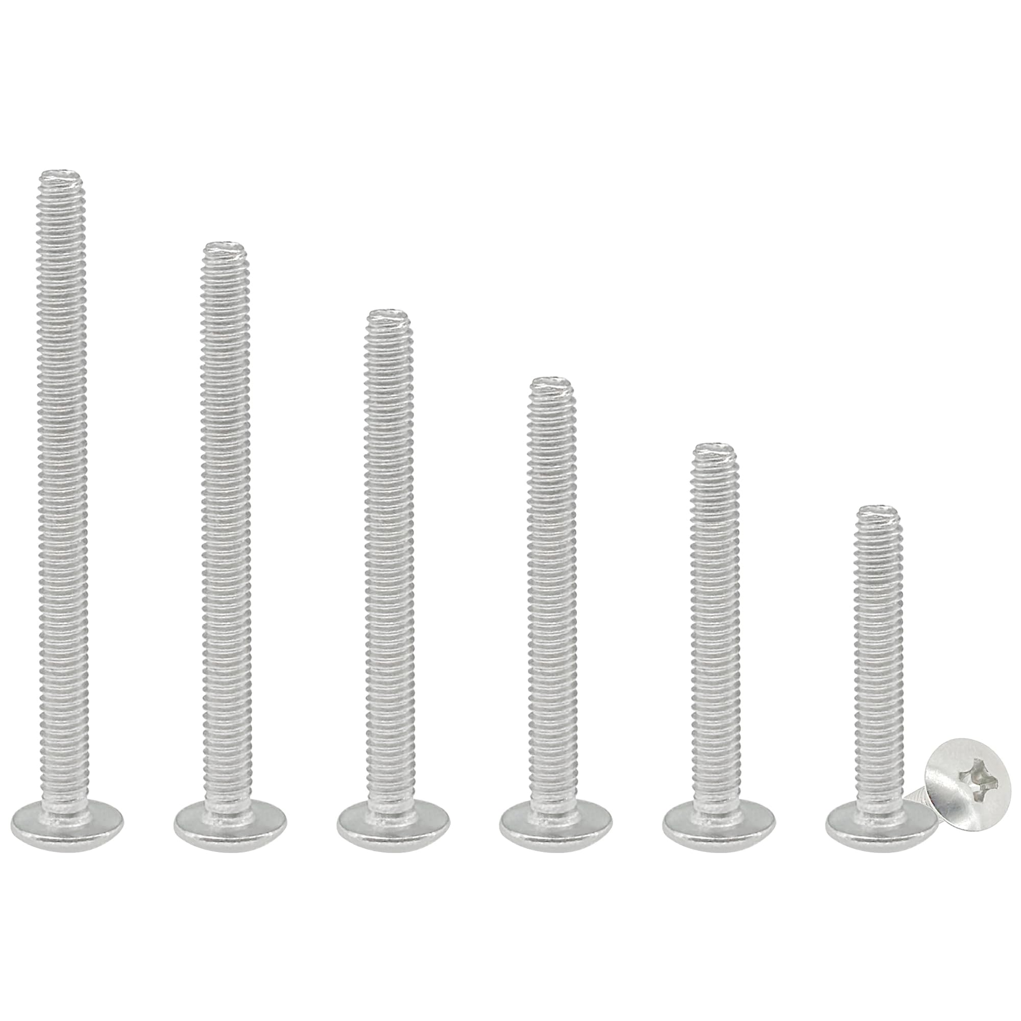 60 PCS M4 Cabinet and Drawer Handle Screws in 304 Stainless Steel