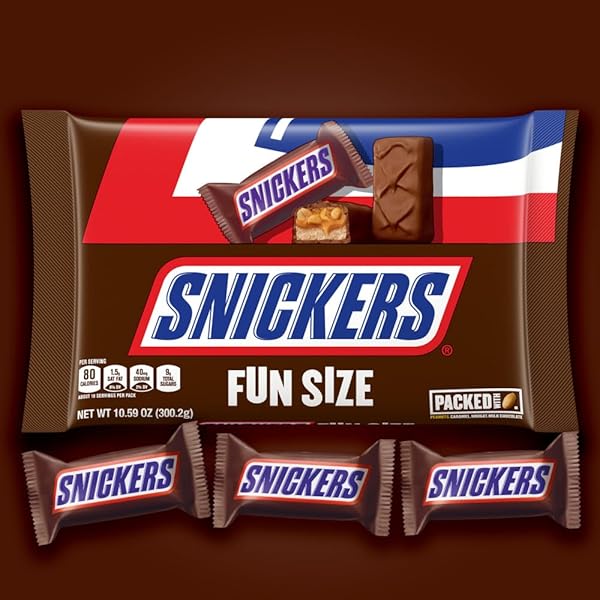 SNICKERS NFL FOOTBALL FUN SIZE CHOCOLATE CANDY BARS, 10.59 OZ BAG