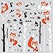 RoomMates Fox Forest Peel And Stick Wall Decals,Multicolor