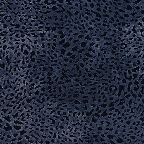 Navy Dark Blue Animal Skins Small Scale Microfiber Microsuede Velvet Performance Grade Upholstery Fabric by the yard
