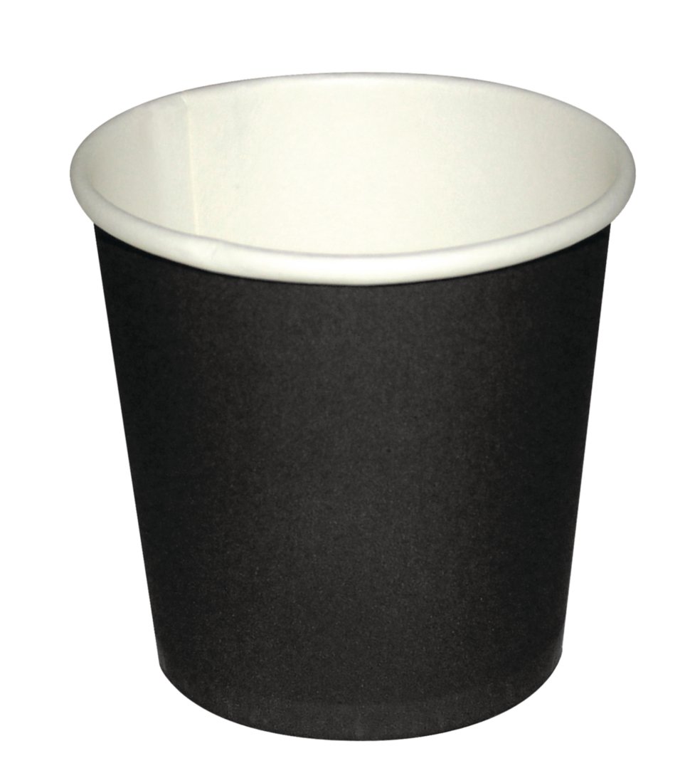 Fiesta Green Recyclable Espresso Cups Single Wall 112 ml / 4 oz (Pack of 1000), Black, Renewable Paperboard, Lids Sold Separately, GF018 — image 1