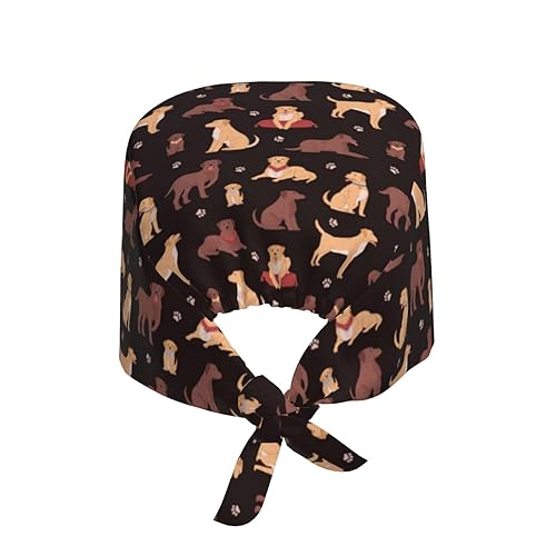 Hello Kitty Nurse Scrubs Black White Cow Print Pattern Scrub Cap