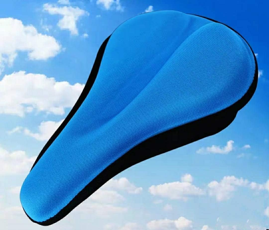 Tonmi Gel Bike Seat Cover - Extra Soft Bicycle Saddle Cover for Spin - 11" x 7.4" Wide Gel Soft Pad Most Comfortable Exercise Bicycle Saddle Cover for Women and Men - for Comfort While Cycling