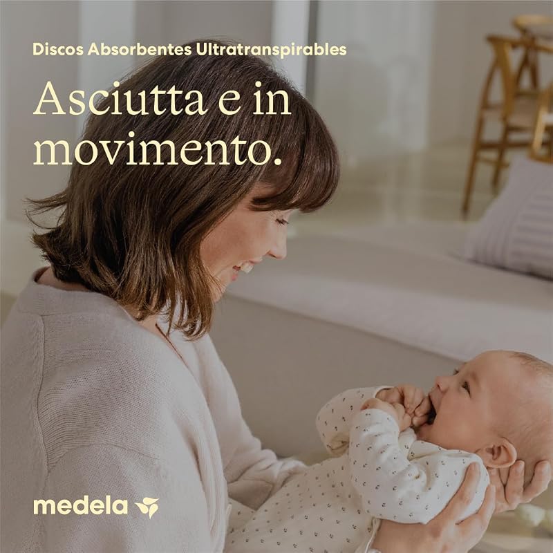 Coppette Assorbilatte Ultratraspiranti, Altamente Assorbenti, Design Discreto per Uso Confortevole, Confezione da 60 Pezzi
