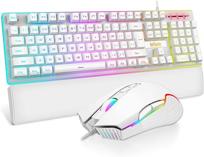 RedThunder K10 Keyboard and Mouse Combo UK Layout True RGB Backlight