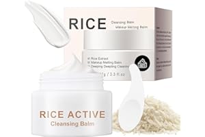 OUPEICHARM Makeup Remover Cleansing Balm, Deep Cleansing Remover Melting Balm, Hydrating Facial Cleanser with Rice, Melt Stubborn Waterproof Make Up, Mascara, Lips, Face, Eye Liner - Vegan Skincare