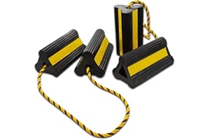 Vacallity Wheel Chocks for Travel Trailers, Sturdiness Heavy Duty Solid Rubber Camper Trailer RV Wheel Chock Blocks, Aircraft Truck Car tire Stopper, Wheel Immobilizers & Chocks, Trailer Accessory