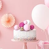 ASTARON 32 Pcs Ball Cake Topper Decorations Pink Gold Foam Balls Sticks view 6
