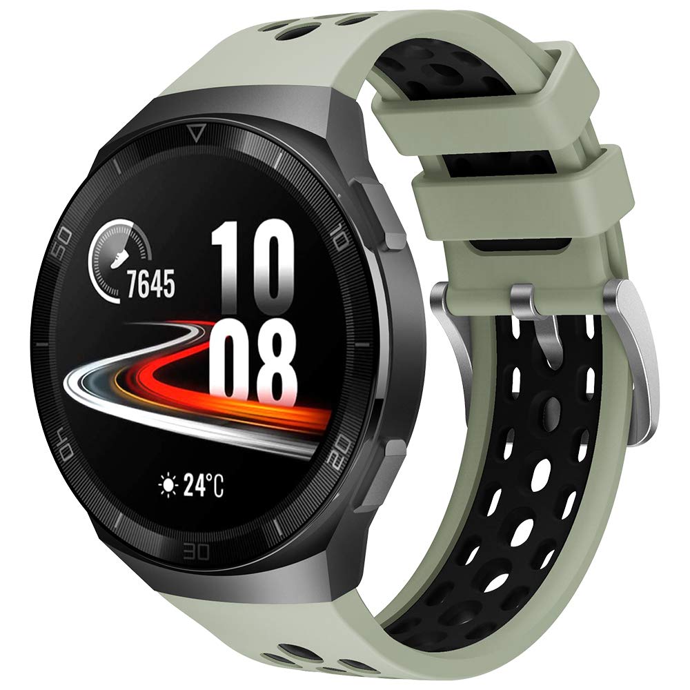 Songsier Strap Compatible with Huawei Watch GT2e, Sport Waterproof Soft Silicone Replacement Strap Bracelet Band Only for Huawei Watch GT2e