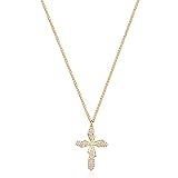 MTMY Gold Cross Necklace 14K Gold Plated Dainty