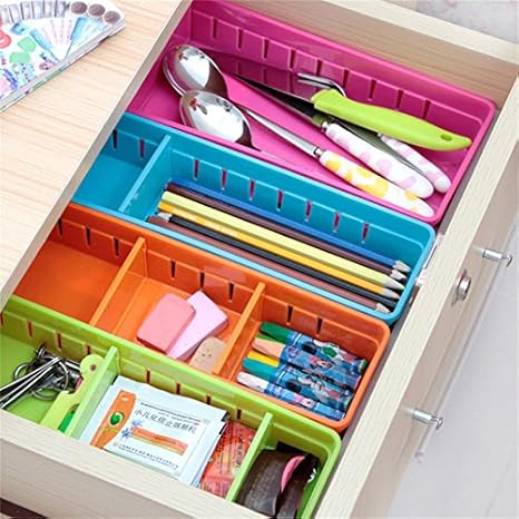 Generic S Purple Adjustable Drawer Organizer Home Kitchen Board