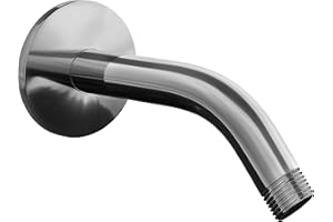 SparkPod 6 Inch Shower Arm with Flange - Solid Stainless Steel Shower Head Extension Arm, Wall-Mounted for Fixed & Handheld Showerheads - Teflon Tape Included (Standard 6", Luxury Polished Chrome)