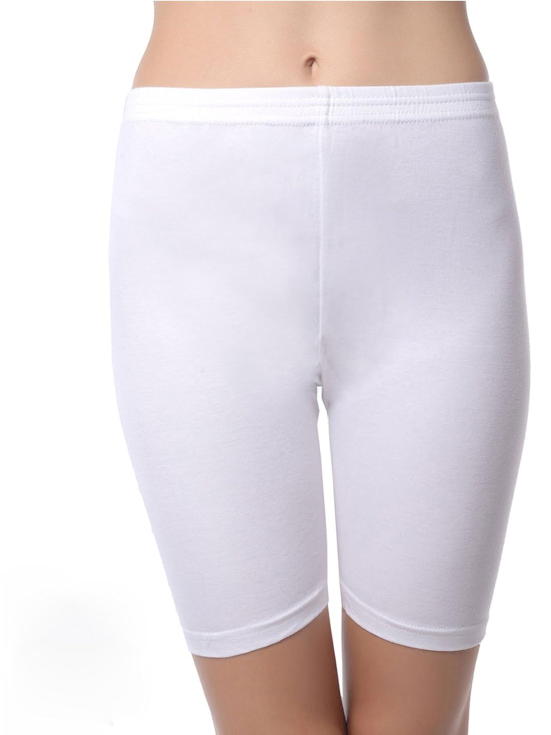 bodyform women's interlock cotton white cycling shorts