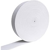 BZVlemon Elastic Sewing Bands 11 Yards 1 Inch Flatback White Knit Elastic Spool Heavy Strenth High Elasticity Knit Elastic Ba