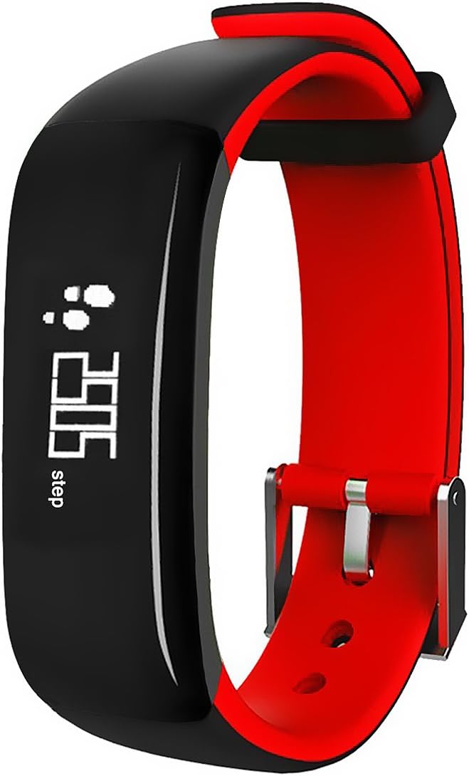 Kids Fitness Tracker, Heart Rate Watch, Blood Pressure Monitor, Sleep Quality Wristband (P Red)