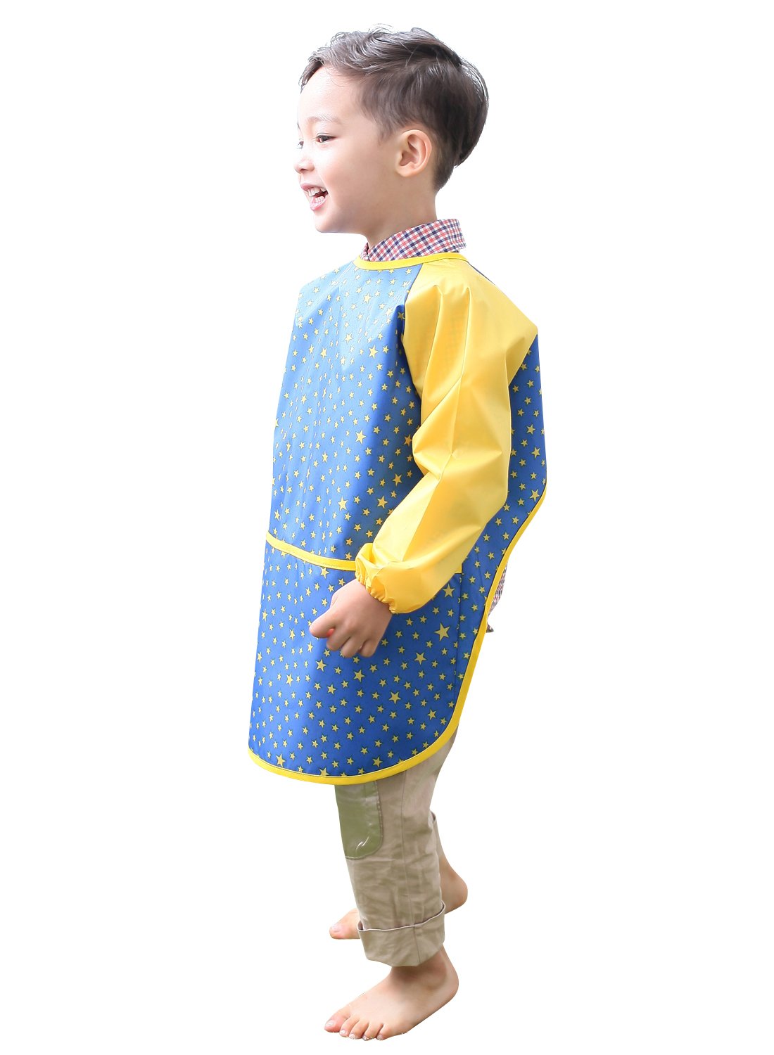 Plie Kids Art Smocks, Children Waterproof Artist Painting Aprons Long