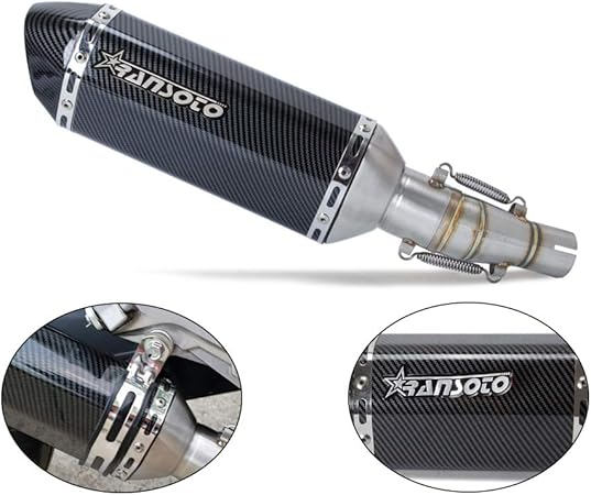 Amazon スリップオンマフラー Anodizing Racing Kawasaki 用 Ninja300 Ninja250 Z250 08 17エキゾーストパイプ スリップオン 車 バイク