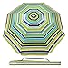 MOVTOTOP 6.5ft Beach Umbrella, UV 50+ Protection Beach Umbrella with Sand Anchor and Tiltable Aluminum Pole, Windproof Beach Umbrella with Portable Carry Bag for Outdoor Travel(Green/Yellow)