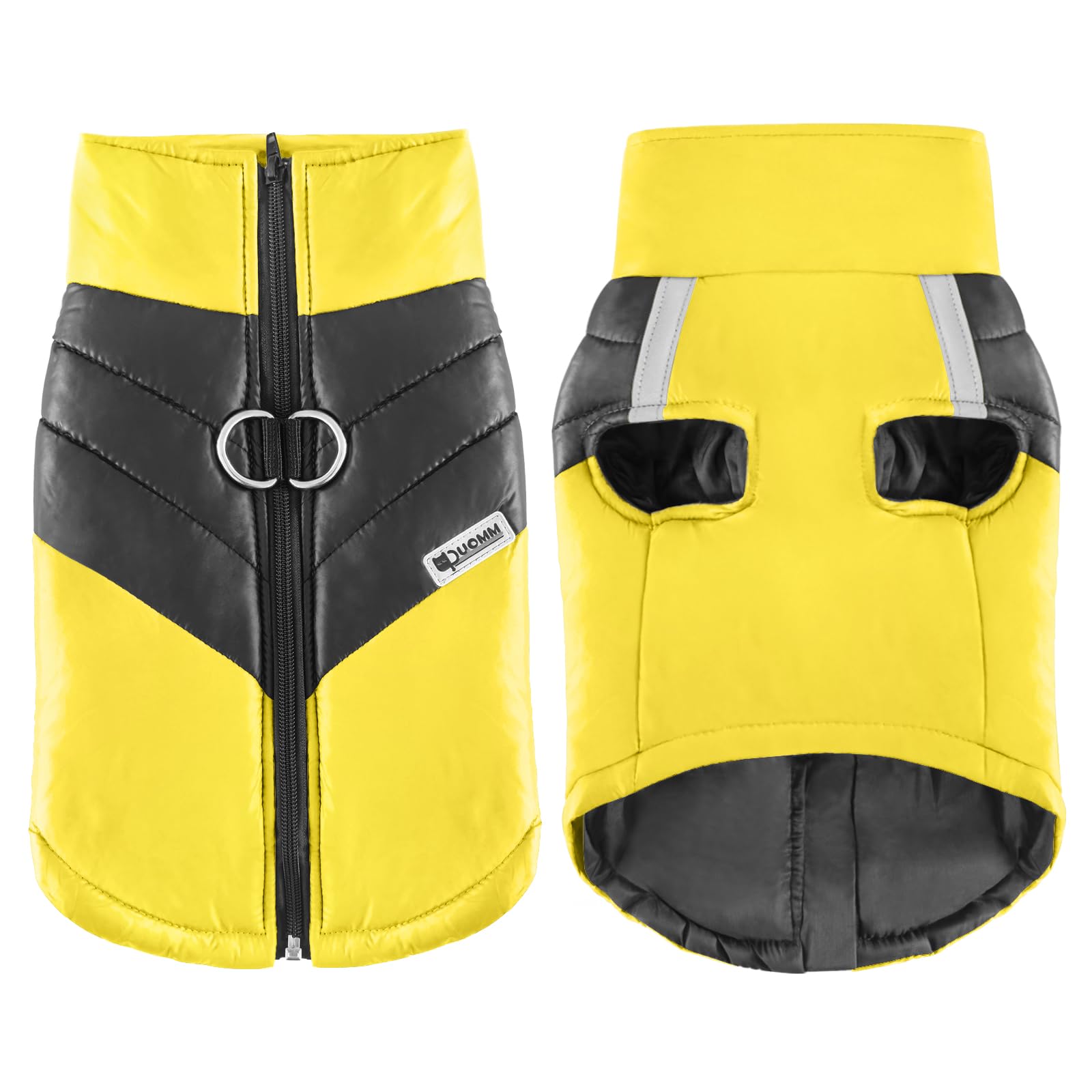 Idepet Dog Winter Coat Waterproof Dog Jackets Warm PetClothes for Small Medium large Pet Dog Cat Puppy S M L XL XXL 3XL 4XL 5XL (Yellow, XL)