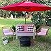 Abba Patio 10-Feet Offset Cantilever Outdoor Hanging Patio Umbrella, Red