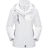 MAGCOMSEN Women's 3-in-1 Winter Coats Snow Ski Jacket Waterproof Windproof Fleece Lined Winter Jacket Parka