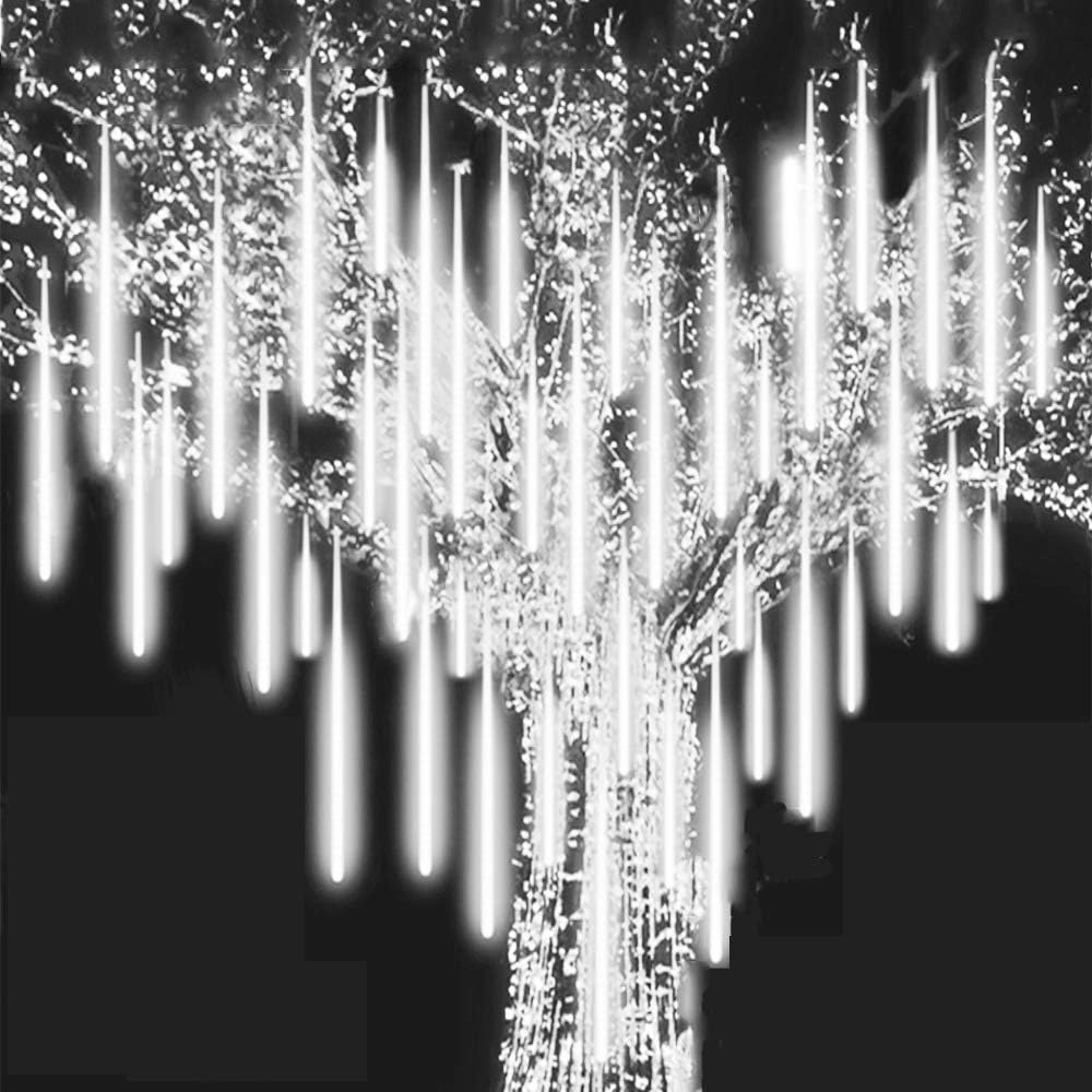 Roytong Waterproof Cascading LED Meteor Shower Rain Lights Outdoor for Holiday Party Wedding Christmas Tree Party Tree Decoration Birthday Gift (Cool, 11.80)